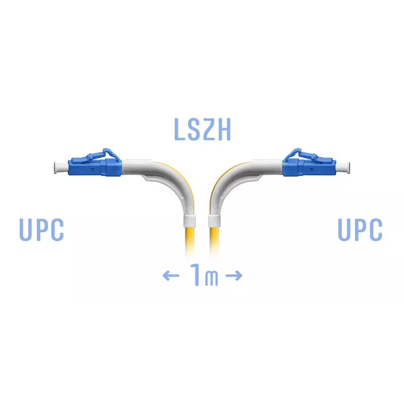 Патчкорд оптический LC/UPC SM  (угловой) 1 метр
